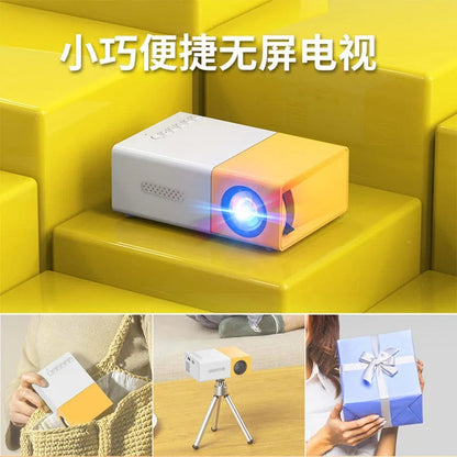 "Mini Projector – 1080P Full HD Support, Portable LED Projector, 4K Video Playback, Multiple Connectivity Options "